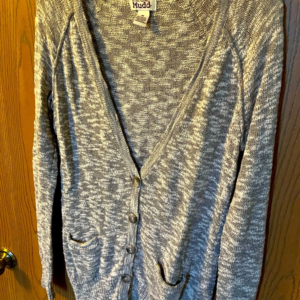 Khaki Mudd Cardigan Sweater, Medium